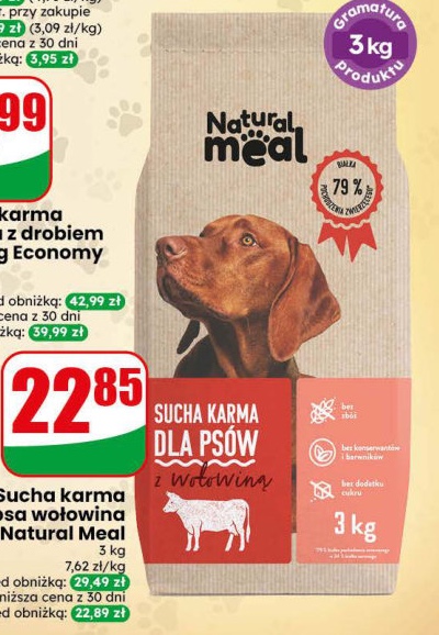 Sucha karma dla psów z wołowiną