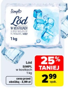 Lód w kostkach