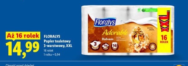 Papier toaletowy z balsamem 3-warstwowy XXL