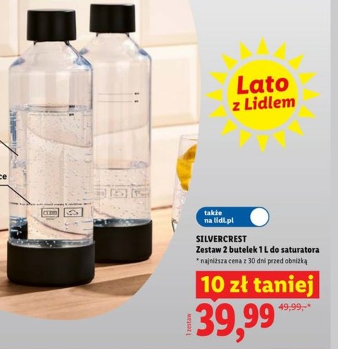 Zestaw 2 butelek 1 L do saturatora