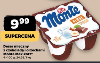 Deser mleczny z czekoladą i orzechami