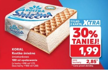 kostka śnieżna śmietankowa