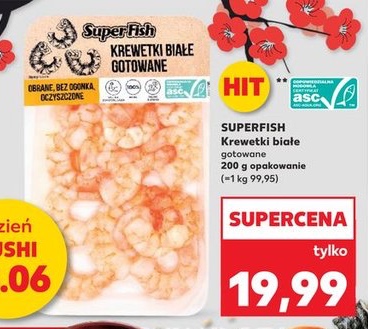krewetki białe gotowane