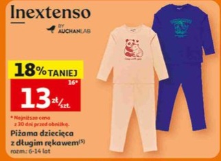 piżama dziecięca z długim rękawem