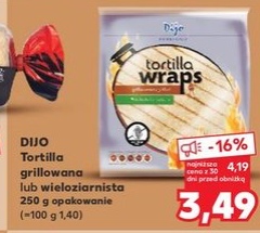Tortilla grillowana lub wieloziarnista