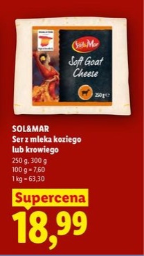 ser z mleka koziego lub krowiego