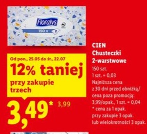 Chusteczki higieniczne 2-warstwowe
