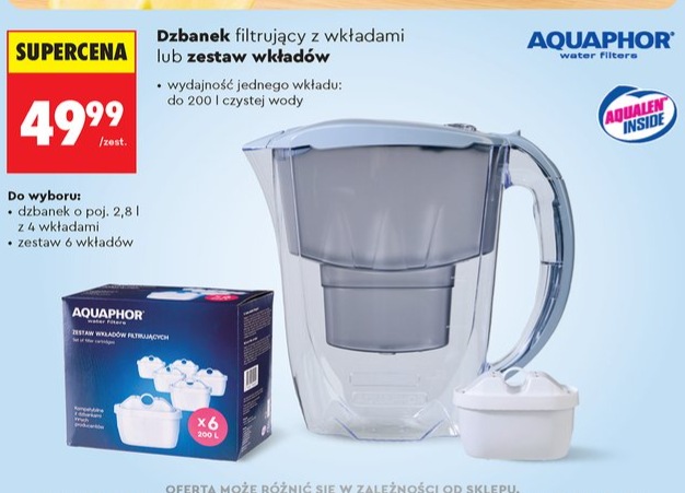 Dzbanek filtrujący lub zestaw wkładów