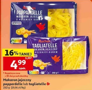 Makaron jajeczny pappardelle lub tagliatelle
