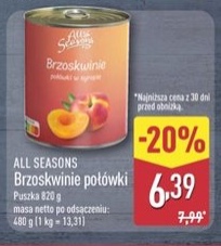 brzoskwinie połówki