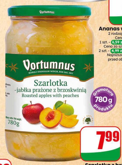 Szarlotka z brzoskwinią