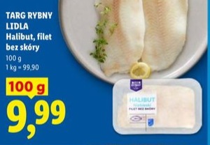 filet z halibuta bez skóry