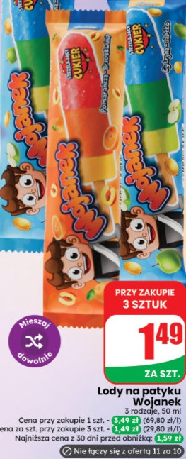 Lody na patyku Wojanek