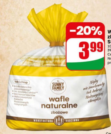 Wafle naturalne zbożowe