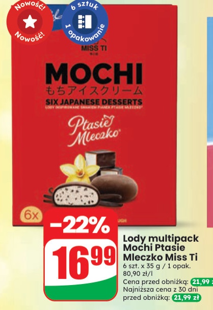 Lody multipack Mochi Ptasie Mleczko