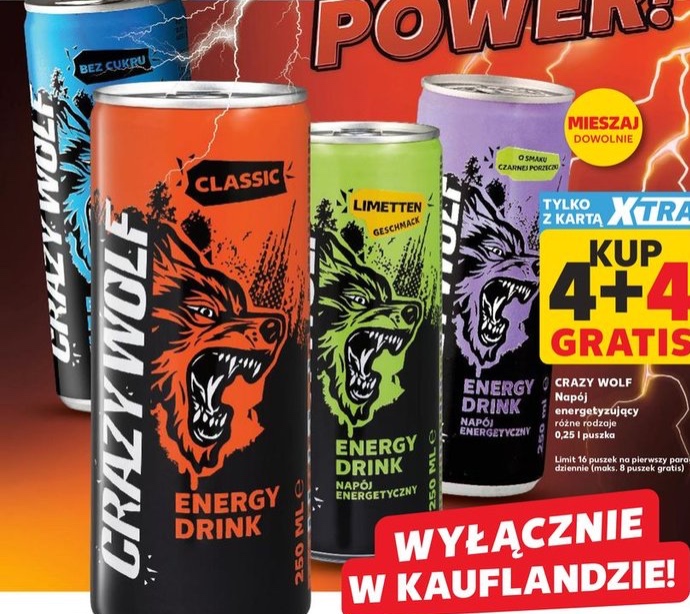 napój energetyzujący różne rodzaje