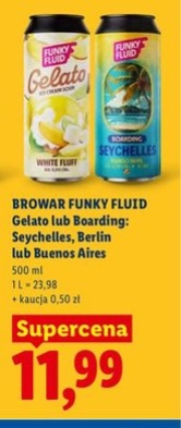 Piwo Gelato lub Boarding