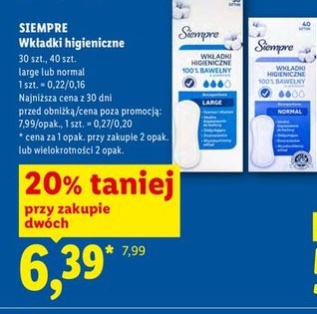 Wkładki higieniczne