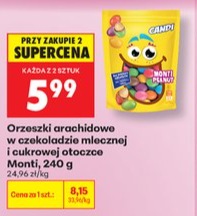 Orzeszki arachidowe w czekoladzie mlecznej i cukrowej otoczce