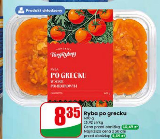 Ryba po grecku w sosie pomidorowym