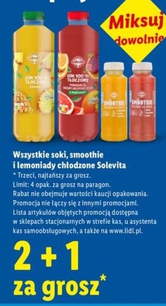 Wszystkie soki, smoothie i lemoniady chłodzone