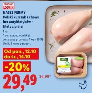Polski kurczak z chowu bez antybiotyków - filety z piersi