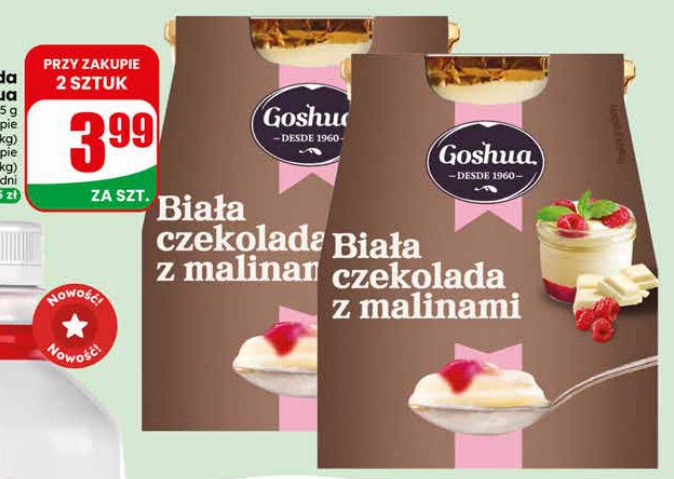 deser biała czekolada z maliną