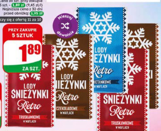 lody kostka Śnieżynka