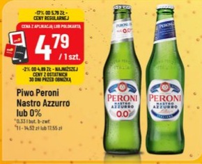 Piwo Nastro Azzurro lub 0%