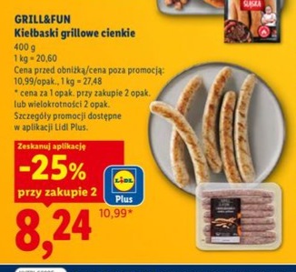 Kiełbaski grillowe cienkie