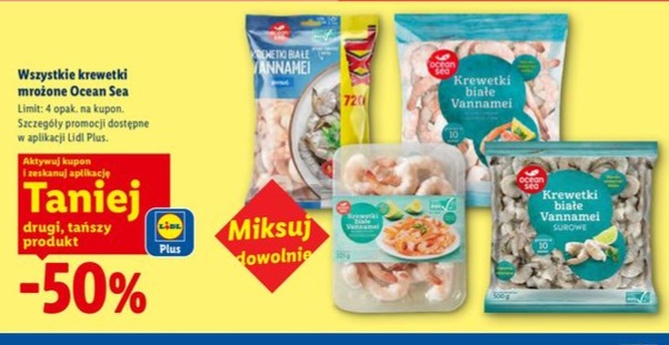 Wszystkie krewetki mrożone różne rodzaje