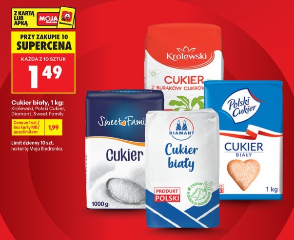 cukier biały różne marki