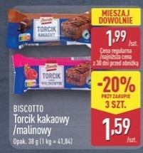 torcik kakaowy/o smaku malinowym