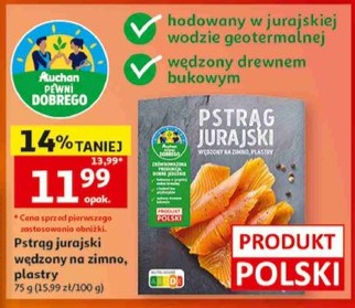Pstrąg jurajski wędzony na zimno plastry