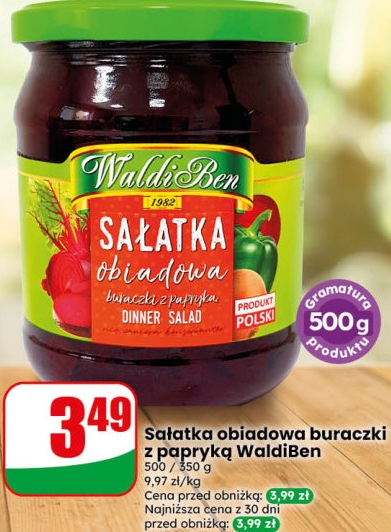 Sałatka obiadowa buraczki z papryką WaldiBen
