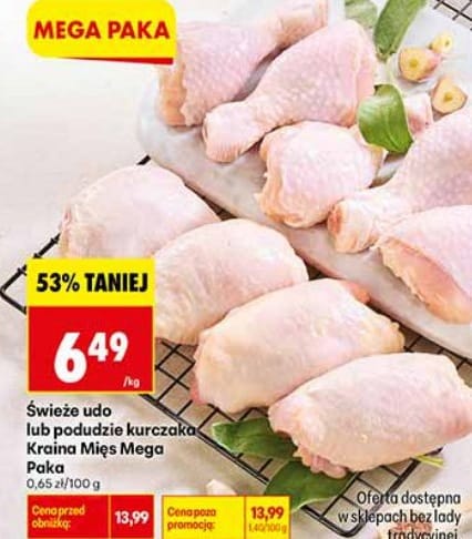 Świeże udo lub podudzie kurczaka Mega Paka