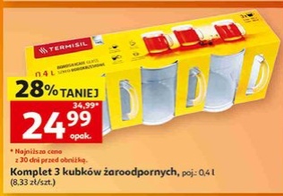 Komplet 3 kubków żaroodpornych