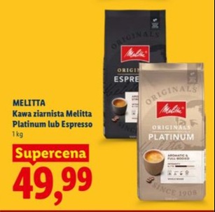 Kawa ziarnista Melitta Platinum lub Espresso