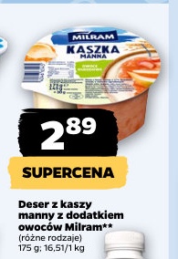 Deser z kaszy manny z dodatkiem owoców