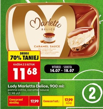 Lody panna cotta lub caramel sauce