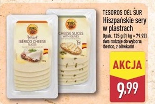 Hiszpańskie sery w plastrach