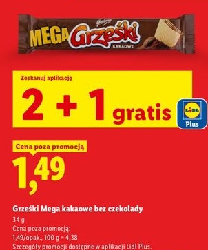 Grześki Mega kakaowe bez czekolady