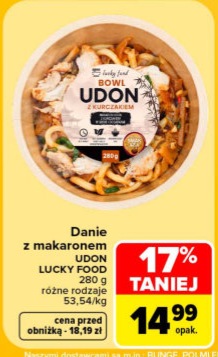 Danie z makaronem udon