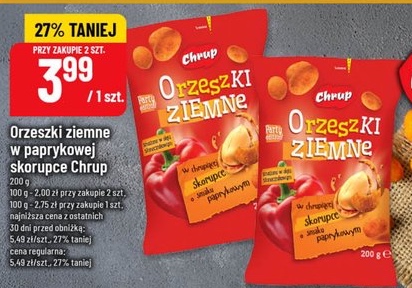 Orzeszki ziemne paprykowe w skorupce