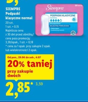 podpaski klasyczne normal