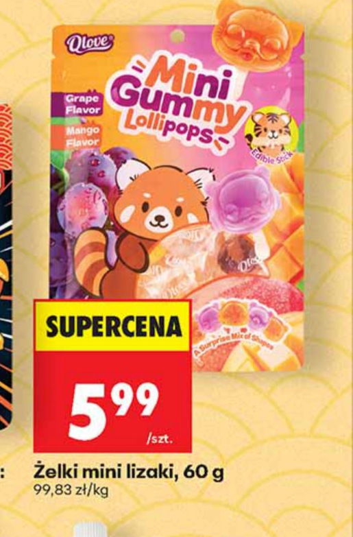 Żelki mini lizaki