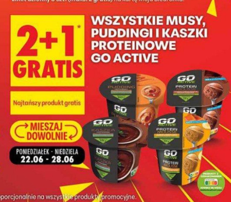wszystkie puddingi, musy i kaszki proteinowe