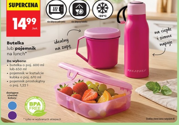 Butelka lub pojemnik na lunch