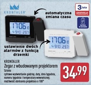Zegar z wbudowanym projektorem