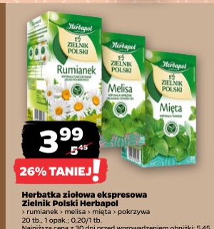 Herbata ziołowa ekspresowa
